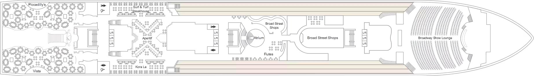 Marella Explorer 2, Deck 6: official cabin and venue layout
