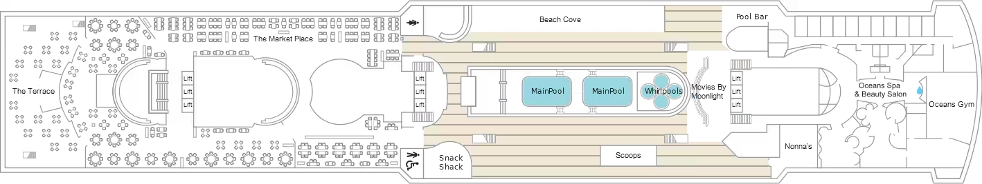 Marella Explorer 2, Deck 11: official cabin and venue layout