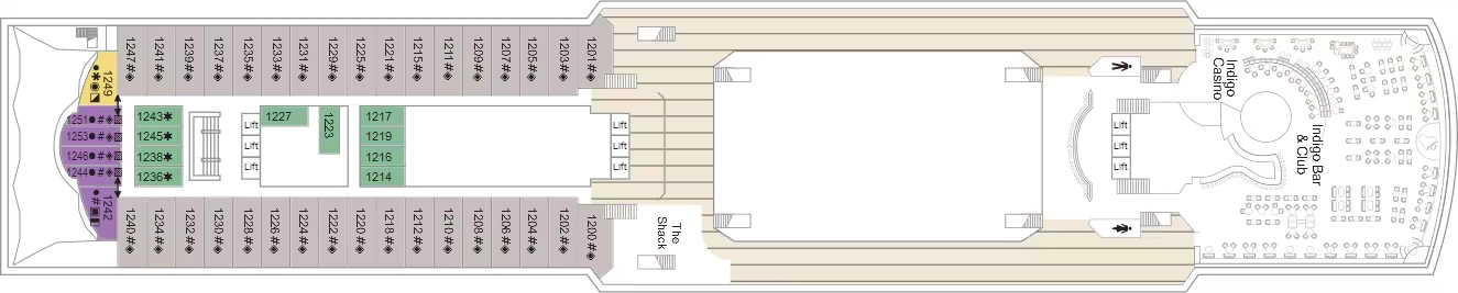 Marella Explorer 2, Deck 12: official cabin and venue layout