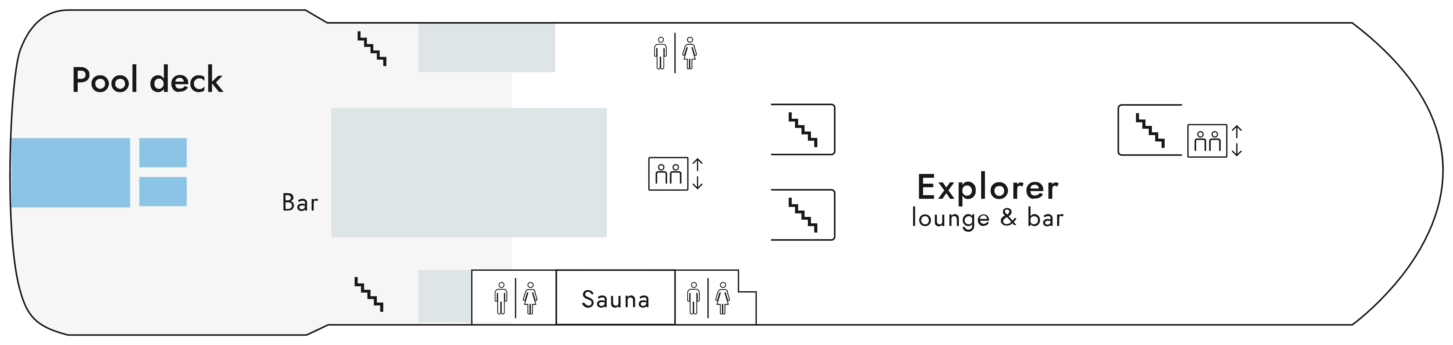 Fridtjof Nansen, Deck 10: official cabin and venue layout