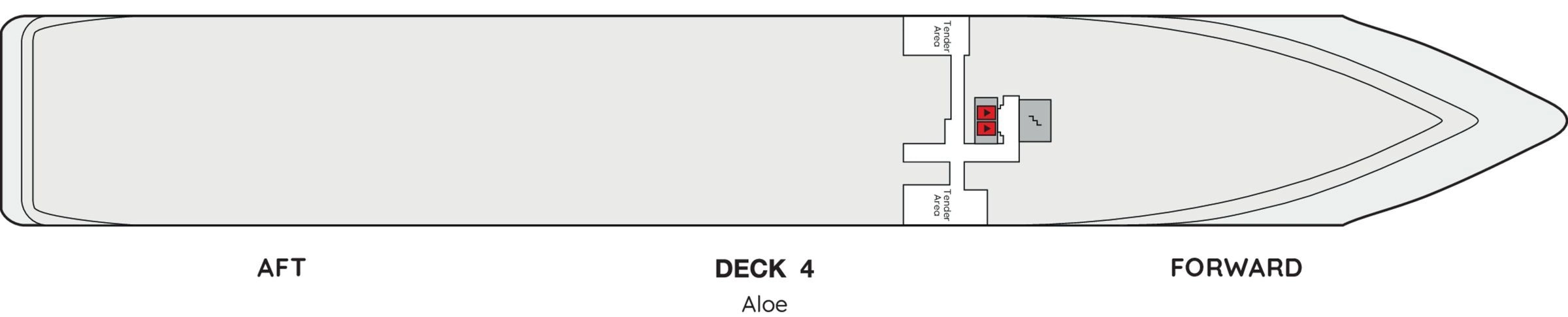 Ambition, Deck 4: official cabin and venue layout