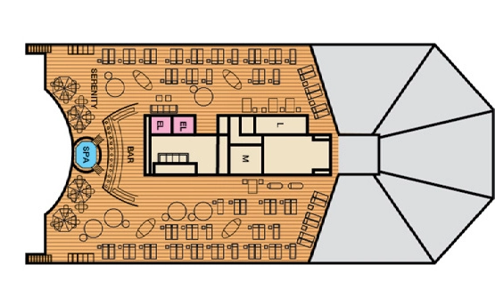Carnival Sunshine, Deck 14: official cabin and venue layout