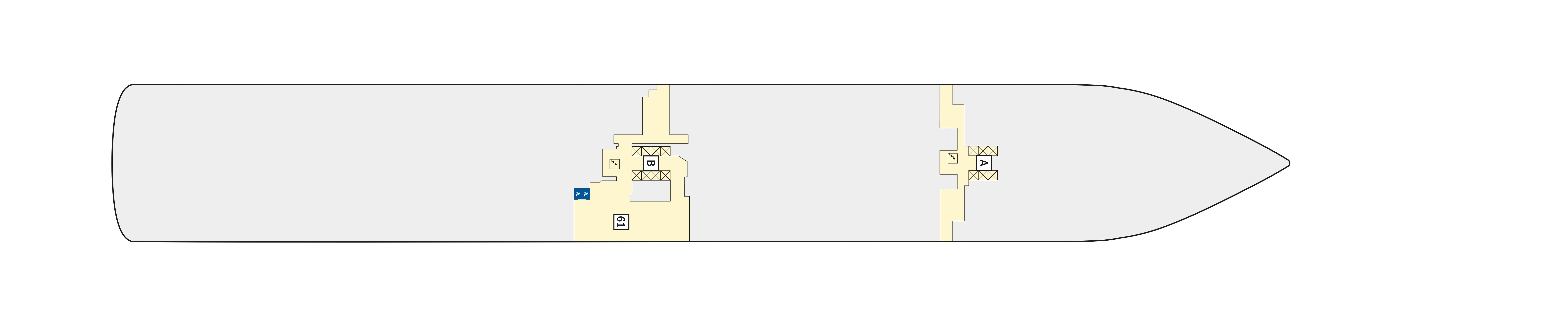 Mein Schiff Relax, Deck 2: official cabin and venue layout