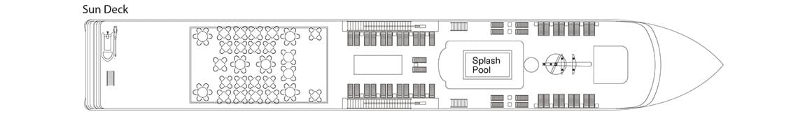 Douro Serenity, Deck 4: official cabin and venue layout