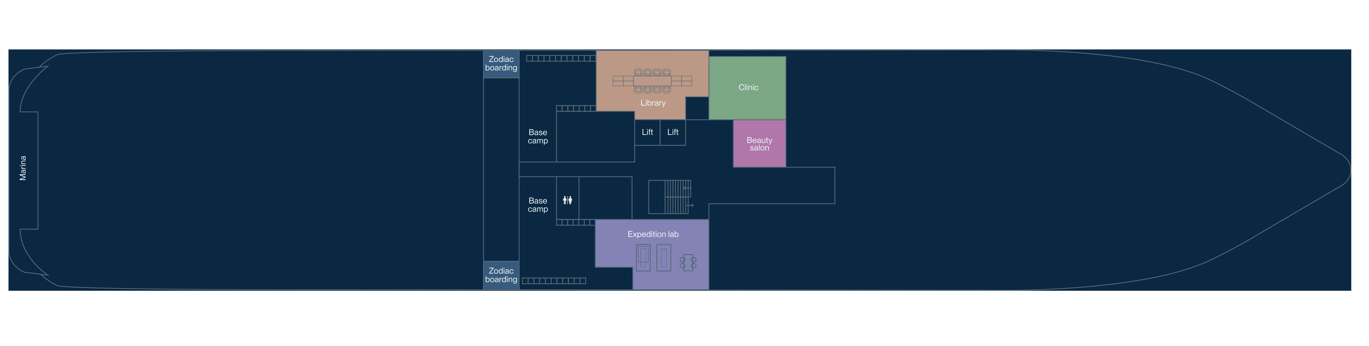SH Vega, Deck 3: official cabin and venue layout