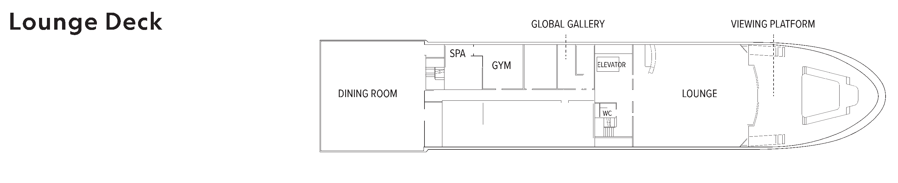 National Geographic Quest, Deck 3: official cabin and venue layout