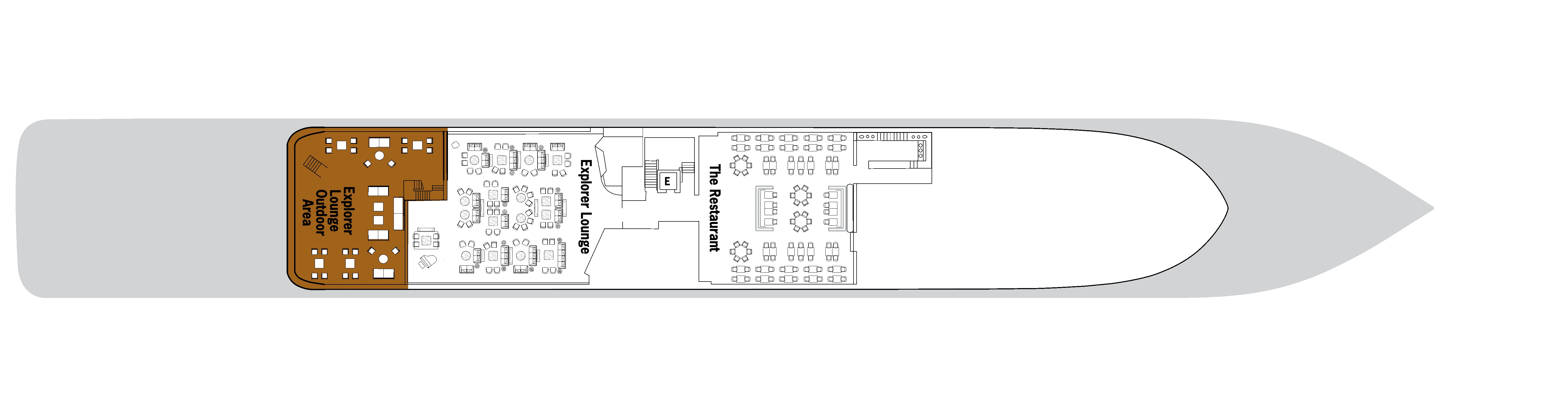 Silver Origin, Deck 4: official cabin and venue layout