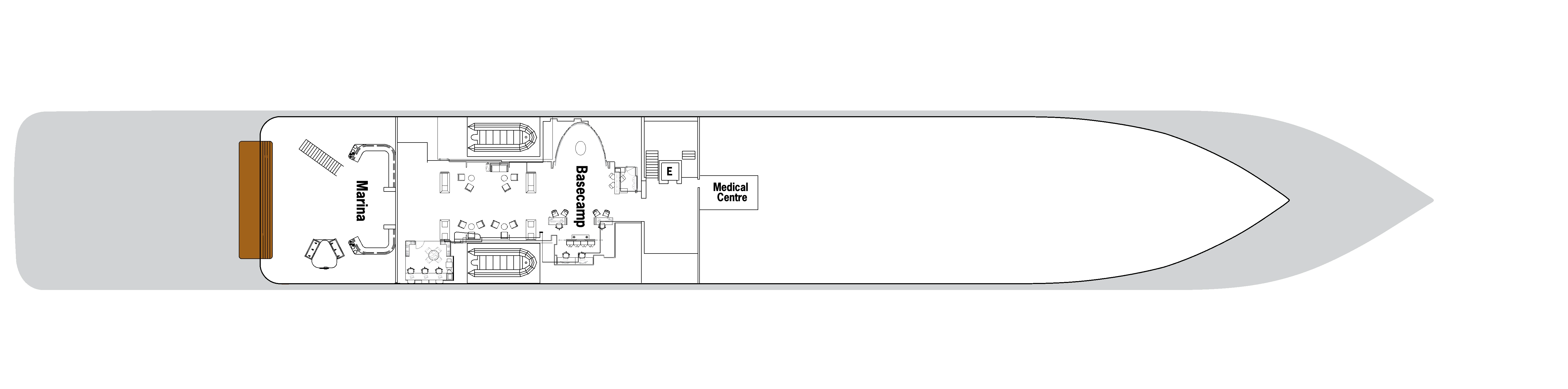 Silver Origin, Deck 3: official cabin and venue layout