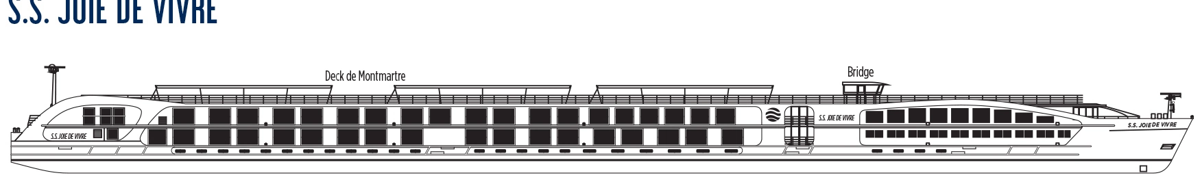 S.S. Joie de Vivre, Deck 4: official cabin and venue layout