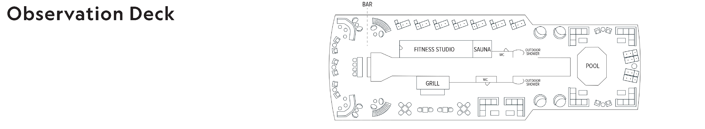 National Geographic Islander II, Deck 5: official cabin and venue layout