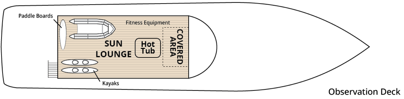 Safari Quest, Deck 4: official cabin and venue layout