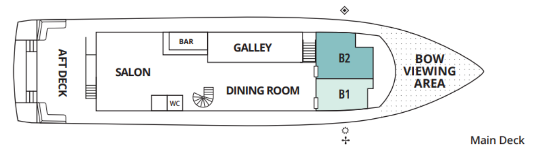 Safari Quest, Deck 2: official cabin and venue layout