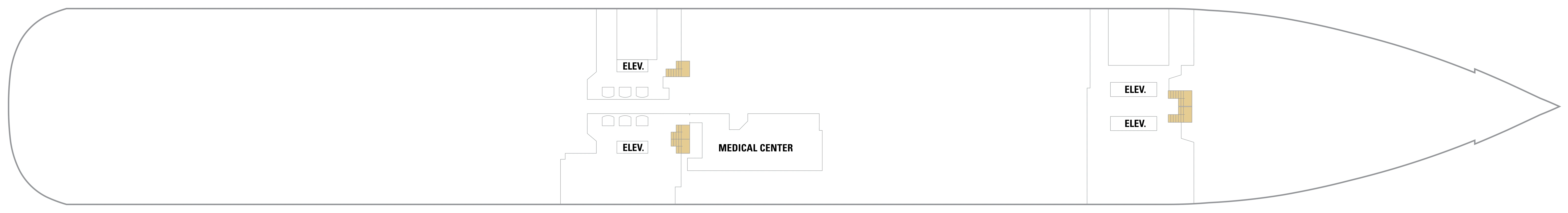 Anthem of the Seas, Deck 2: official cabin and venue layout