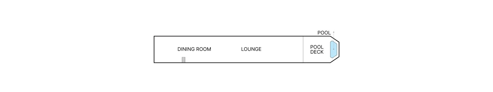 Zambezi Queen, Deck 3: official cabin and venue layout