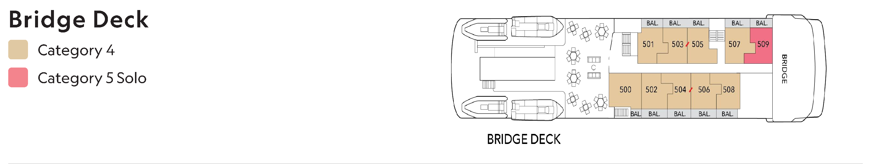 National Geographic Gemini, Deck 3: official cabin and venue layout