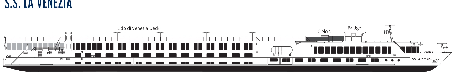 S.S. La Venezia, Deck 4: official cabin and venue layout