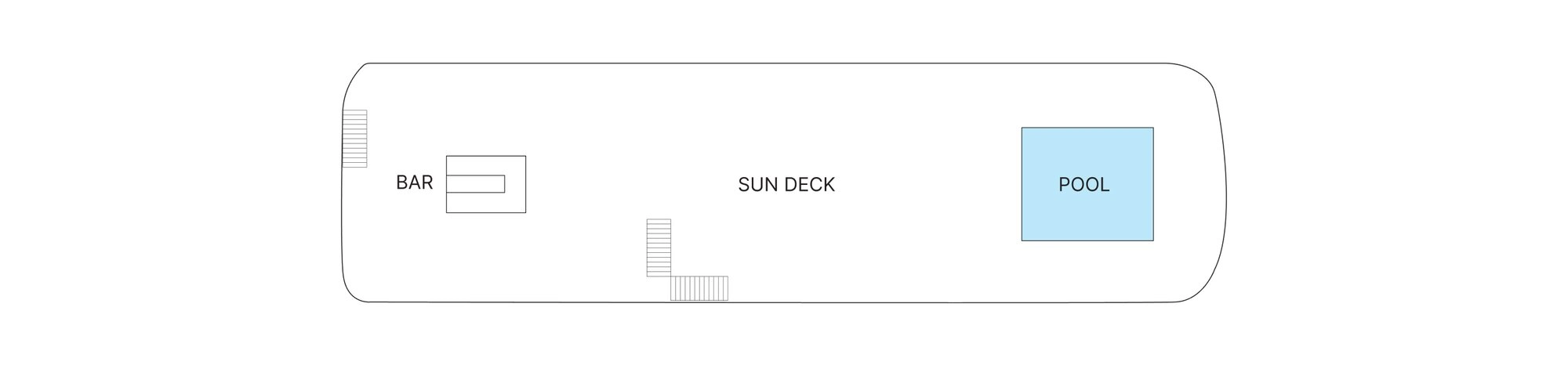 AmaMelodia, Deck 3: official cabin and venue layout