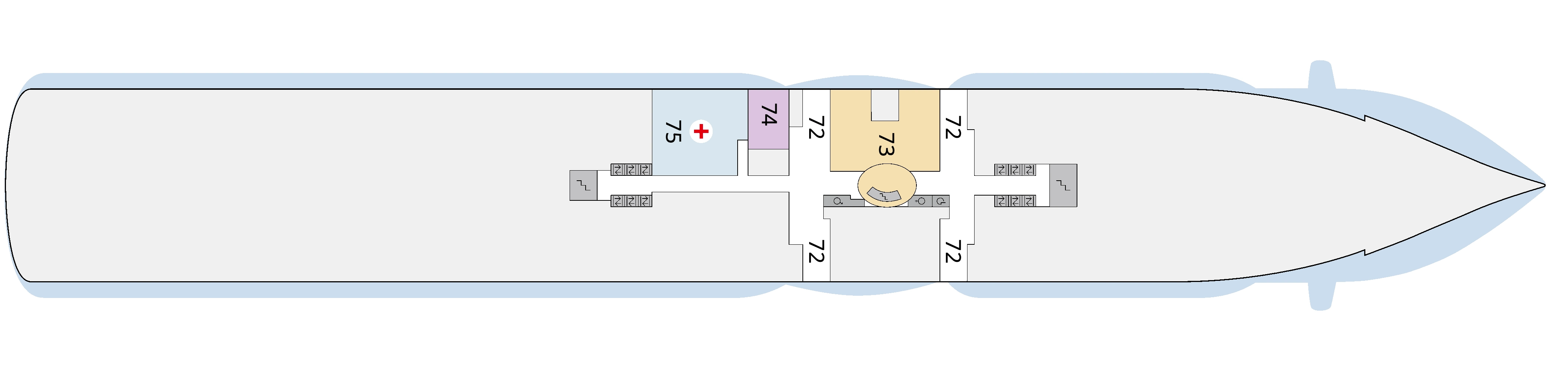 AIDAperla, Deck 3: official cabin and venue layout