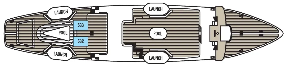Star Flyer, Deck 4: official cabin and venue layout