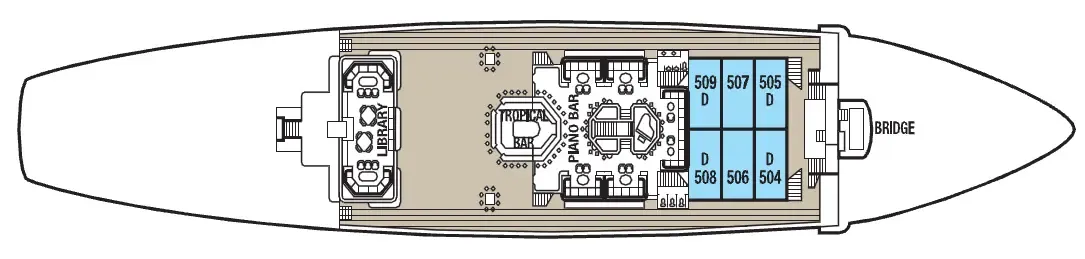 Star Flyer, Deck 3: official cabin and venue layout