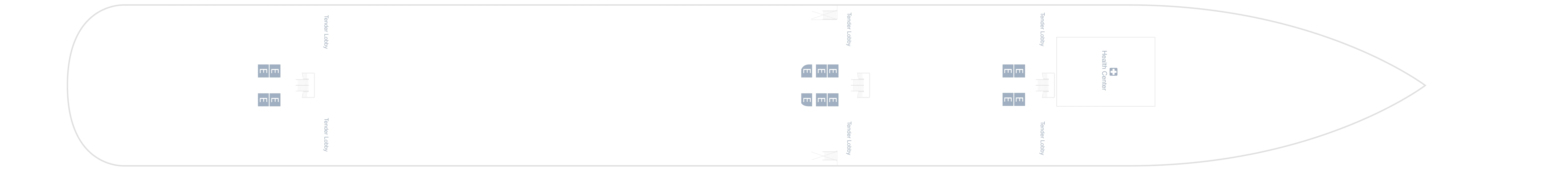 Disney Fantasy, Deck 1: official cabin and venue layout