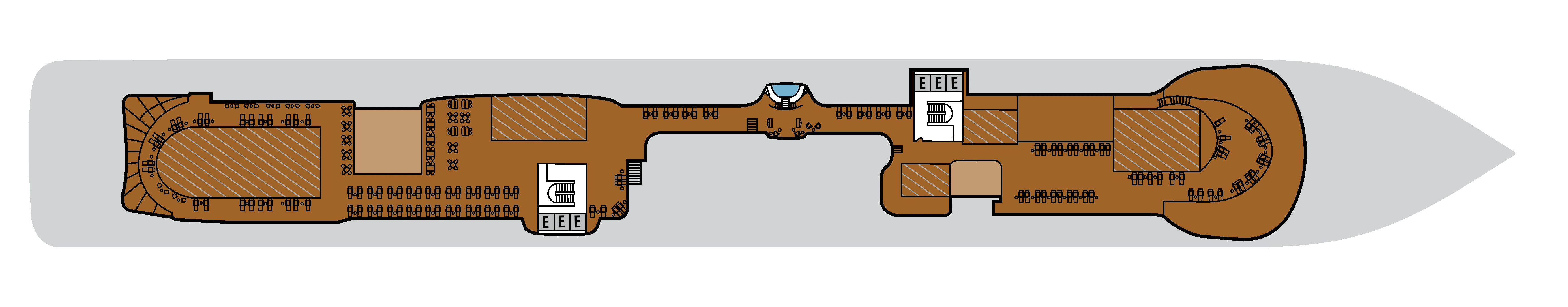 Silver Nova, Deck 11: official cabin and venue layout