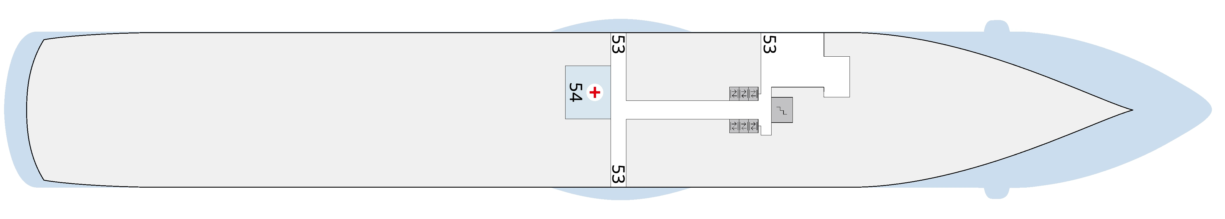 AIDAbella, Deck 3: official cabin and venue layout
