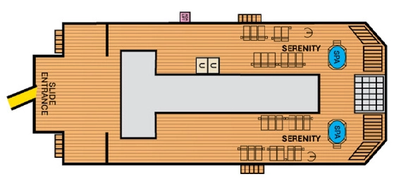Carnival Valor, Deck 14: official cabin and venue layout