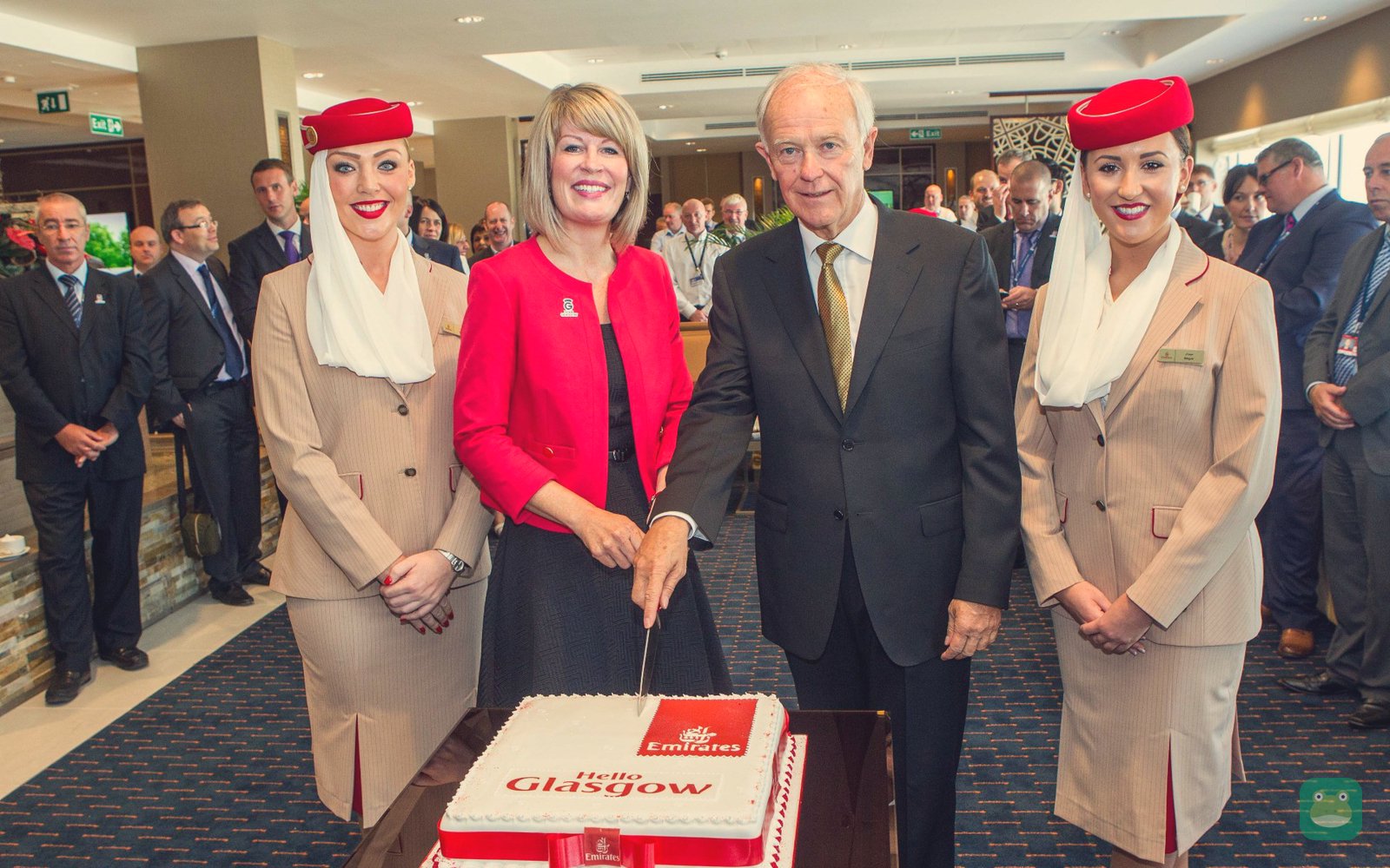 Opening of the Emirates Lounge, Glasgow, July 2014
