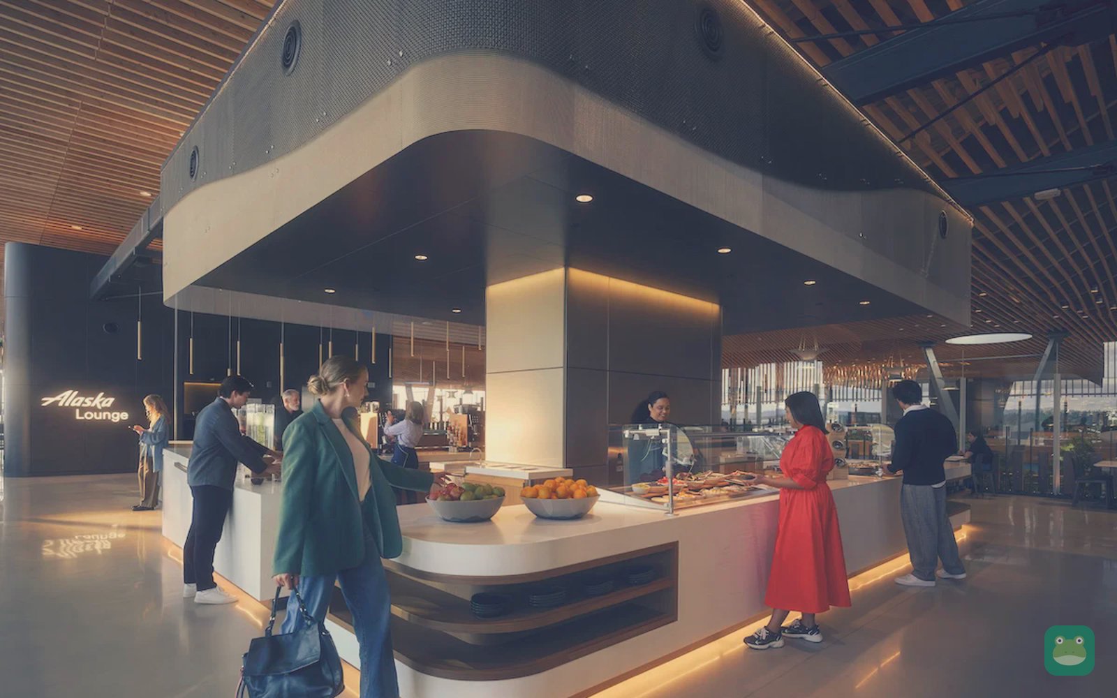 Alaska Lounge, PDX Concourse C — buffet