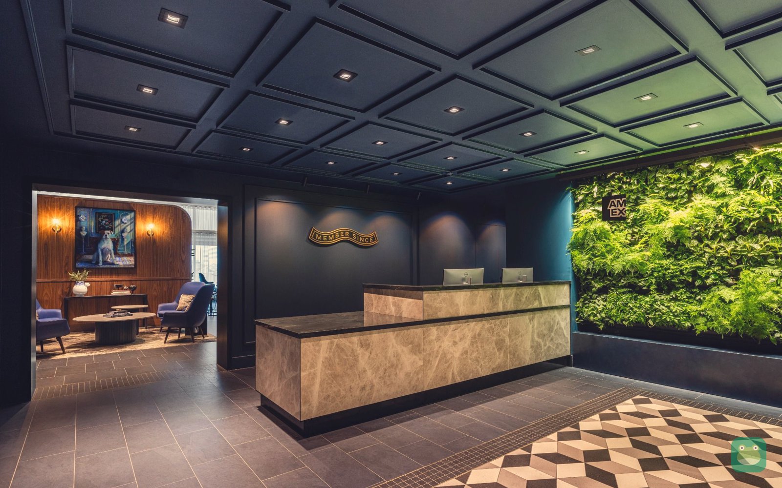 The Centurion Lounge, Schiphol non-Schengen — reception