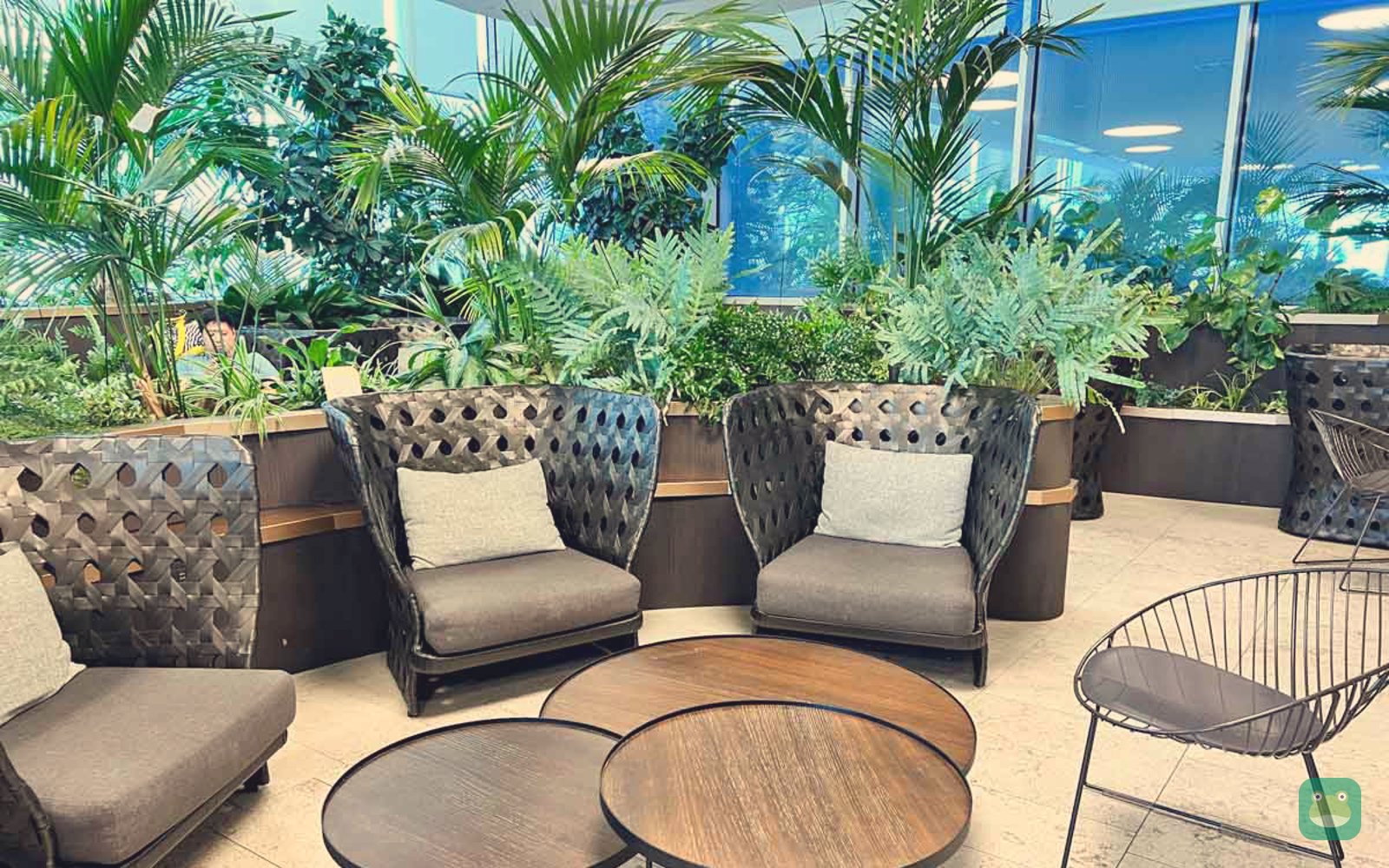 Wintergarden area, Marco Polo Club, Venice Marco Polo Airport