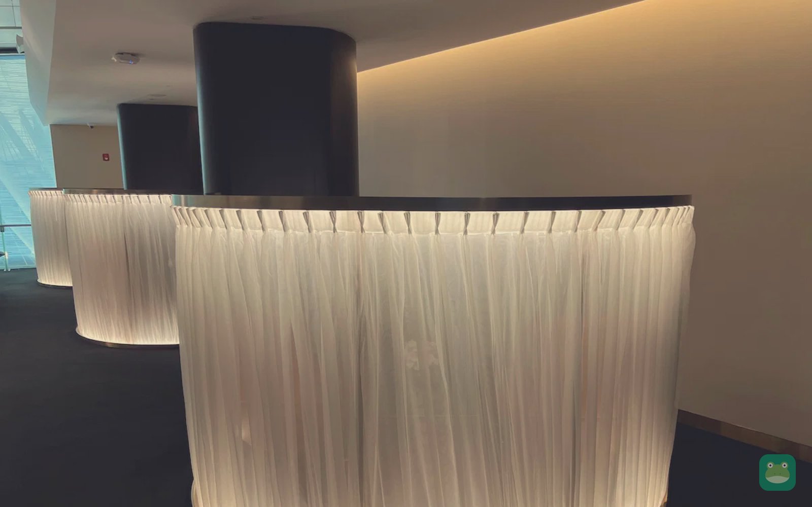 Etihad First Lounge, AUH Terminal A — semi-private seating pod