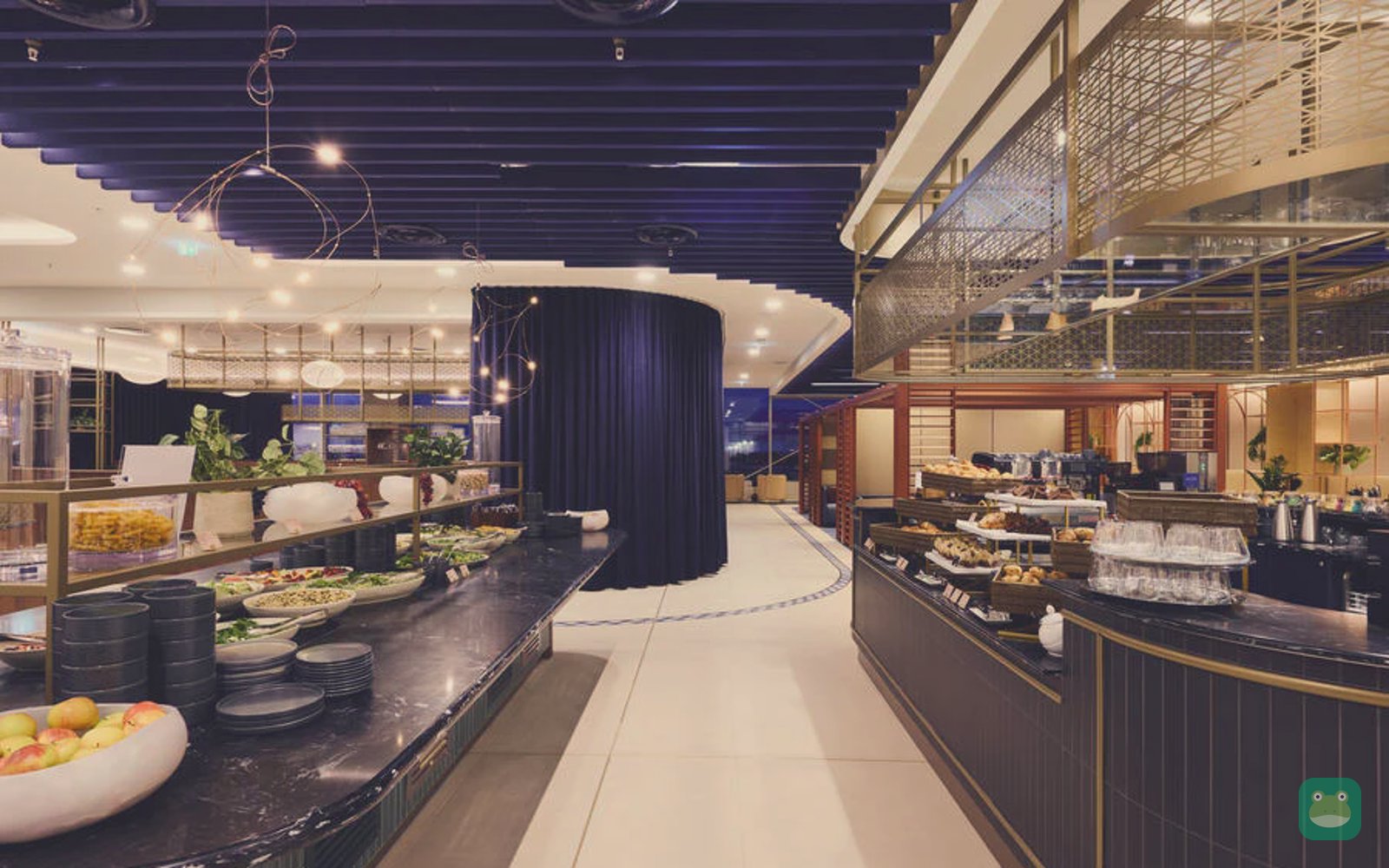 Buffet stations in The Executive by Escape Lounges, Manchester T2