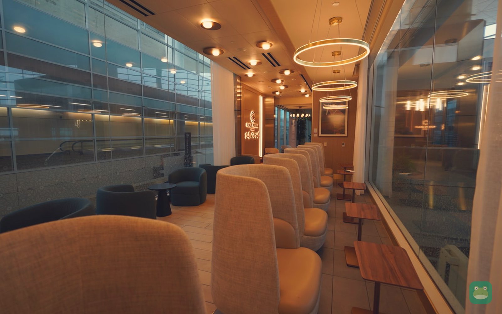 Plaza Premium Lounge, DFW Terminal D — window seating
