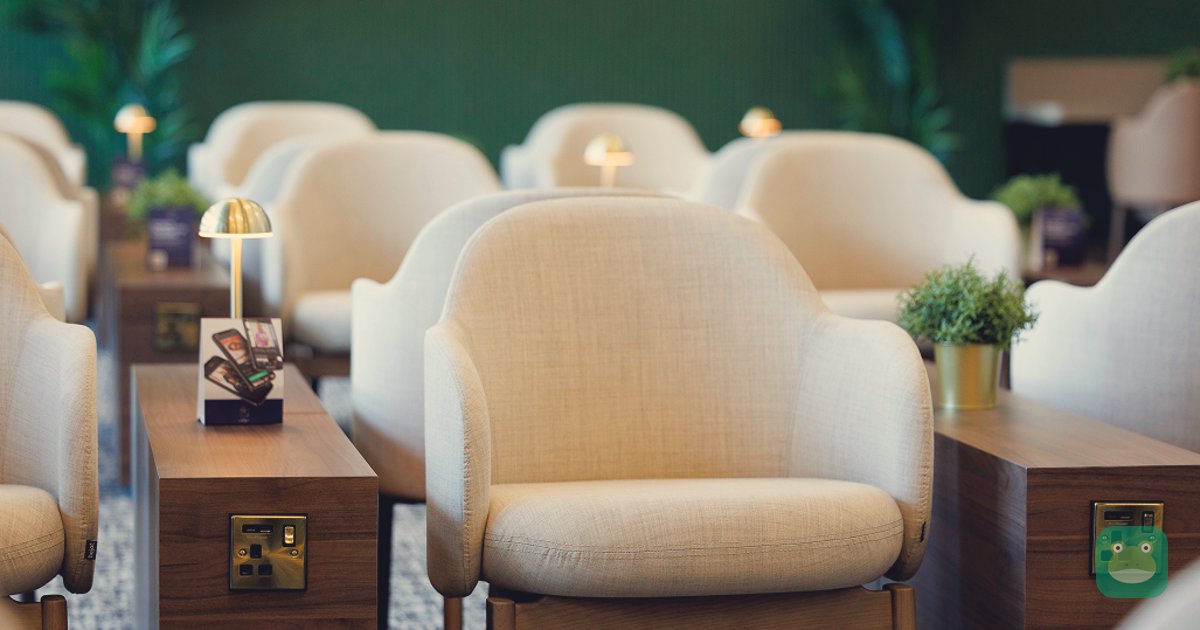 Armchair seating in The Liffey Lounge, Dublin T2