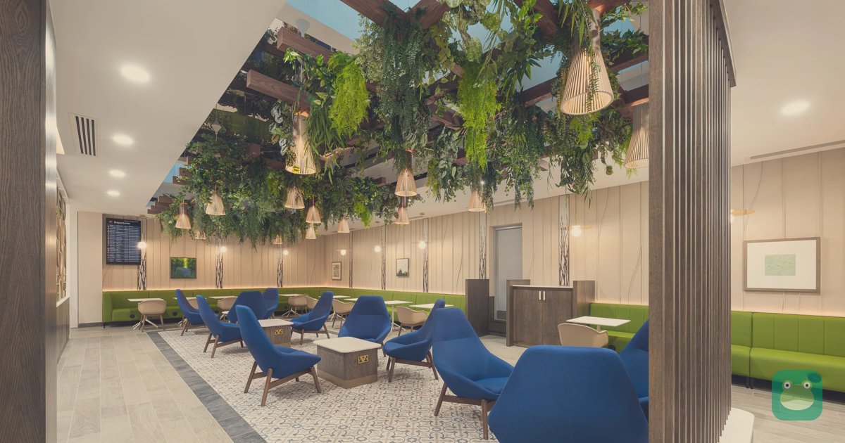 Lounge area in the Escape Lounge at Bristol Airport