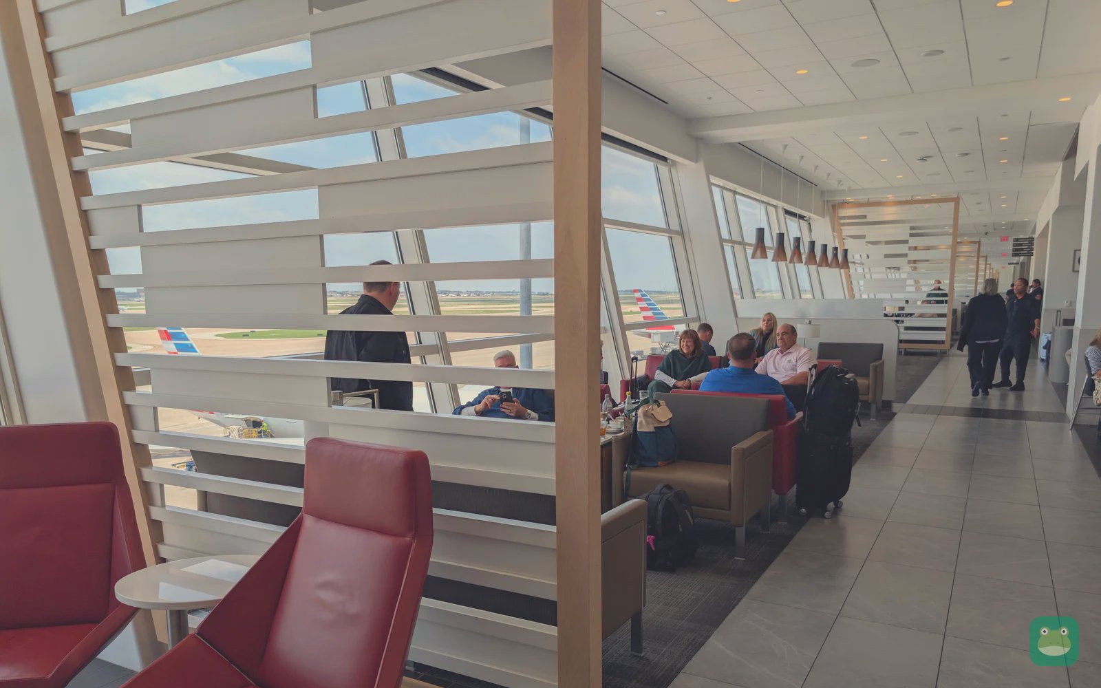 American Airlines Flagship Lounge, DFW Terminal D — window seating