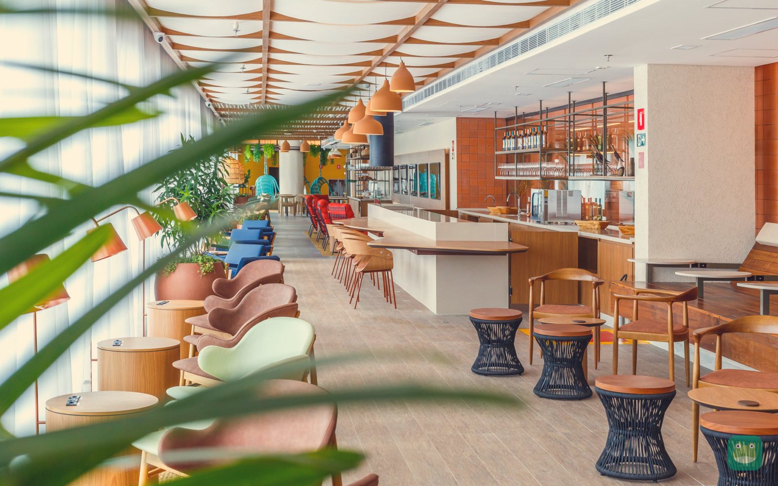 Ambaar Club (Airside), SSA Terminal 1 — lounge interior with patio views
