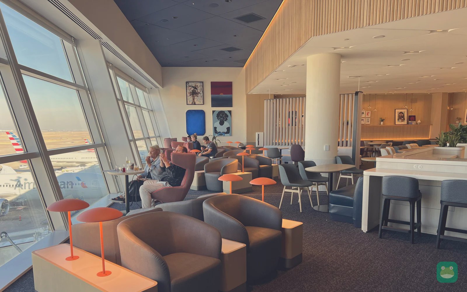 Capital One Lounge, DFW Terminal D — window seating