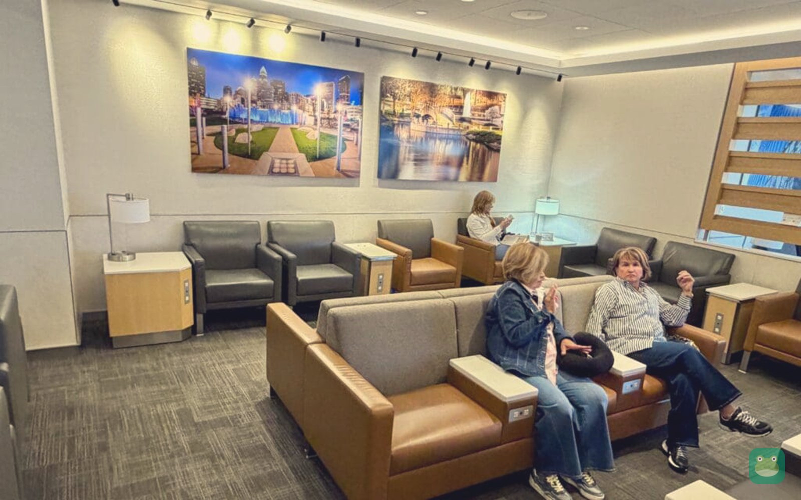 American Airlines Admirals Club (B), CLT Concourse B — seating by the windows