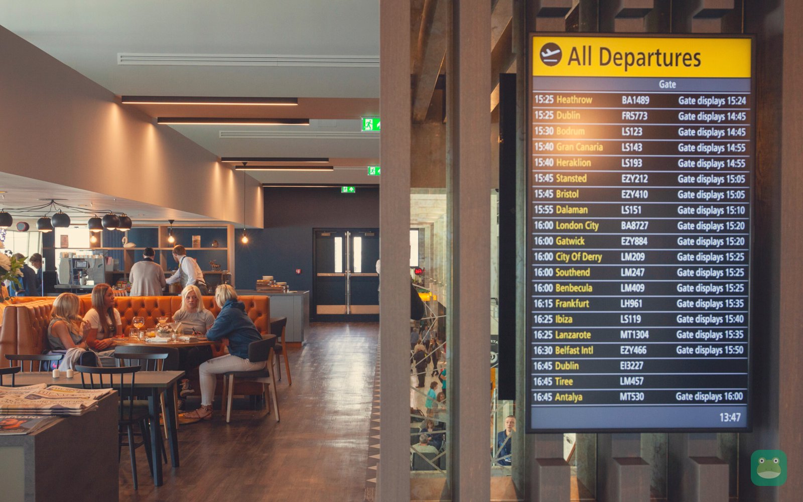 Seating in the Lomond Lounge, Glasgow Airport