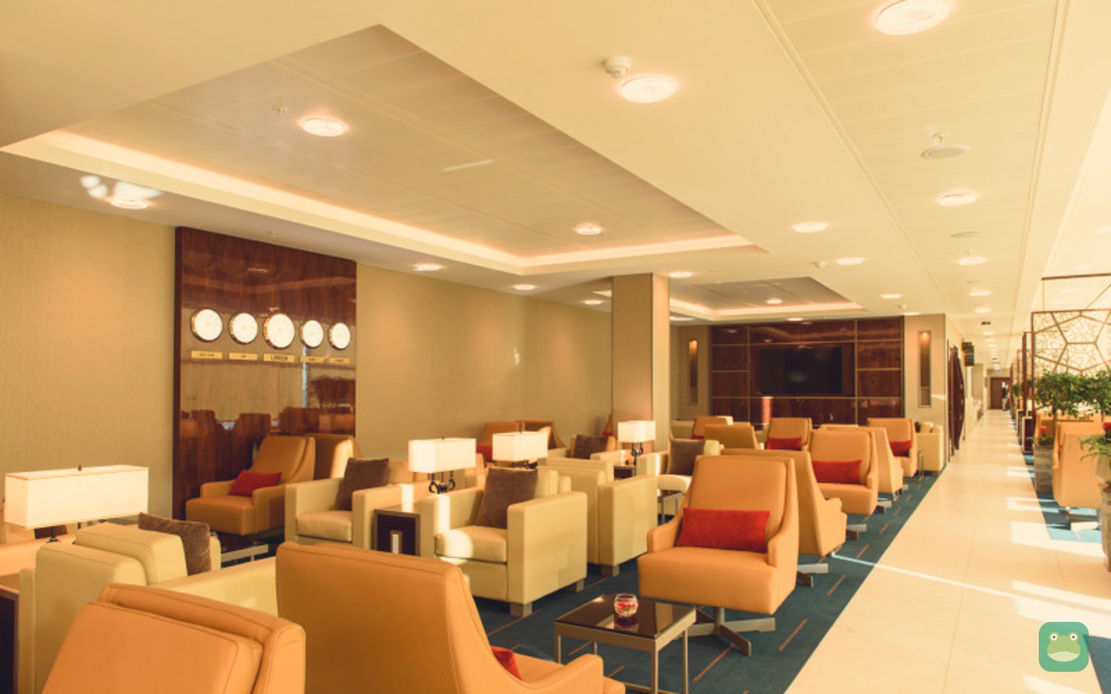 Seating in the Emirates Lounge, London Stansted