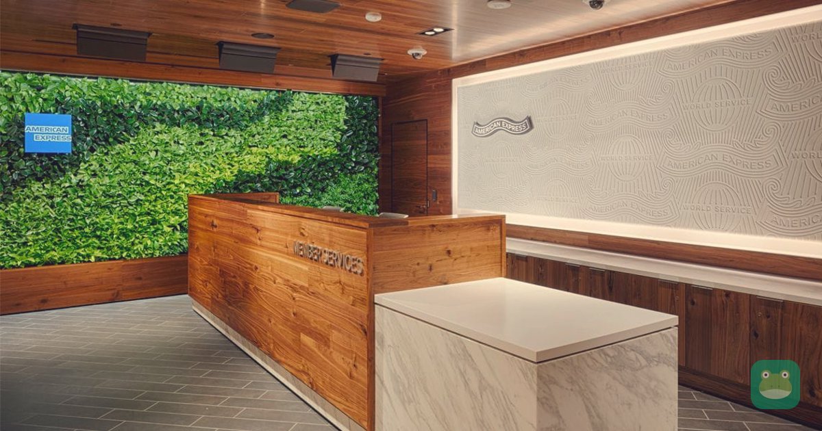 Reception with living wall, The Centurion Lounge DFW