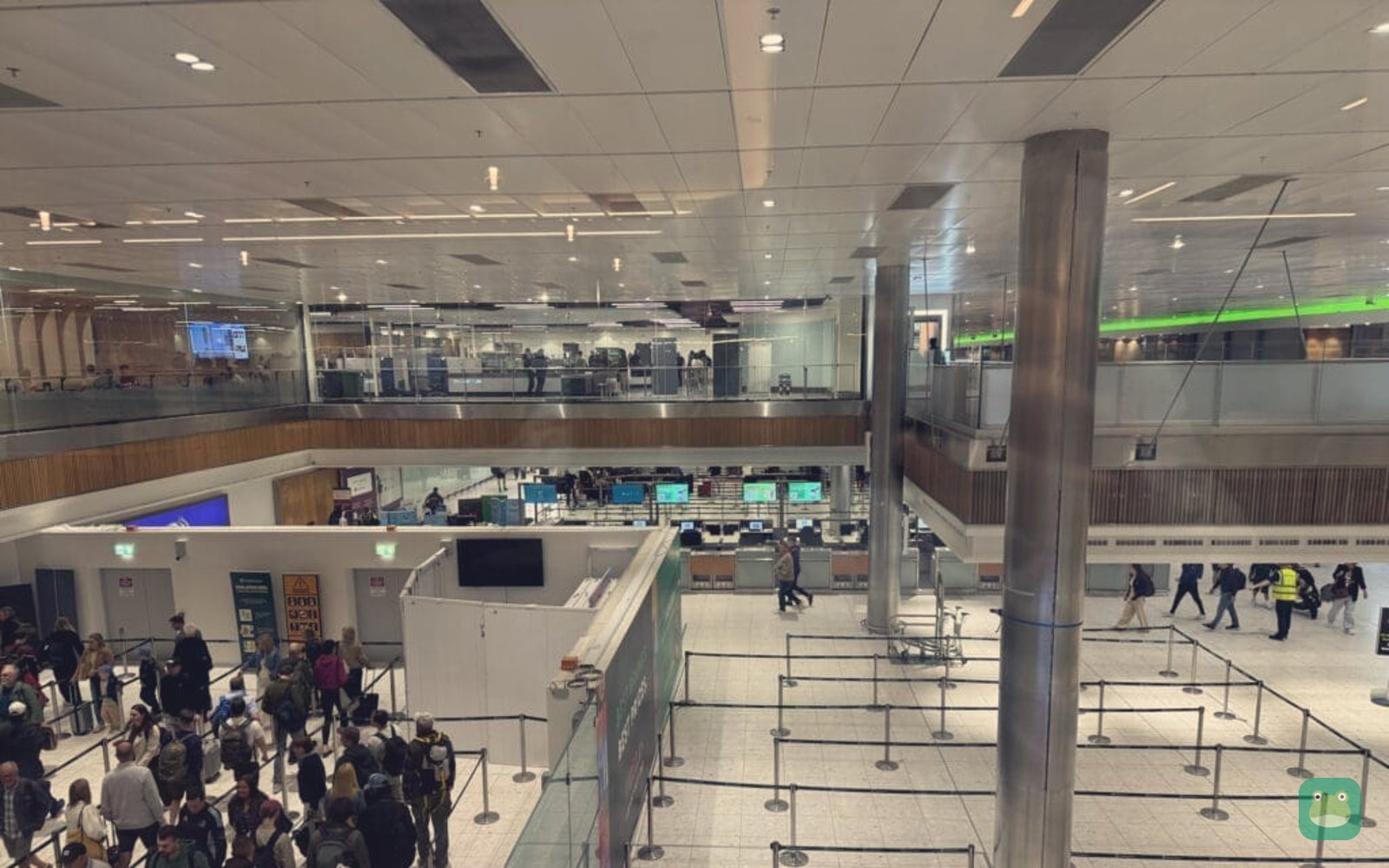 Dublin Terminal 1 security area seen from The Phoenix Lounge (2026)